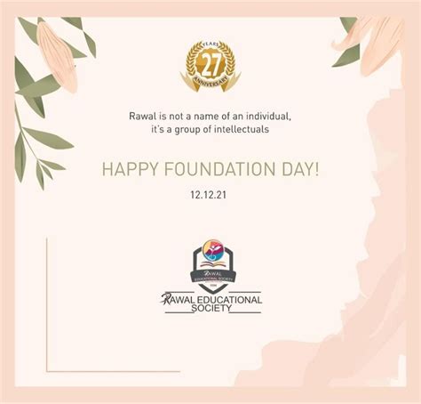 Happy 27th Foundation Day Rawal International School