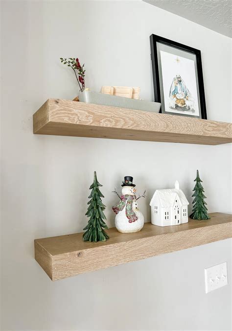 Engineered White Oak Floating Shelves Etsy