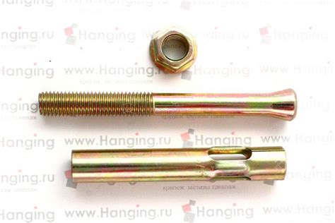 Анкерный болт с гайкой М12/16*110. Распорный анкер болт с гайкой 16х110.