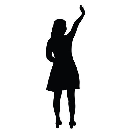 Person Waving Goodbye Silhouettes Illustrations Royalty Free Vector