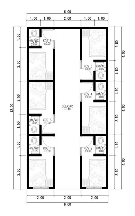 Desain Rumah Kos 6x12 Satu Lantai Dan Rincian Biaya Bangun Trenrumah