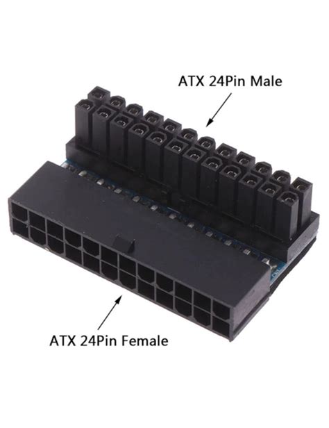 Atx 24 Pin 90 Degree 24pin To 24pin L Type Power Plug Adapter Mainboard