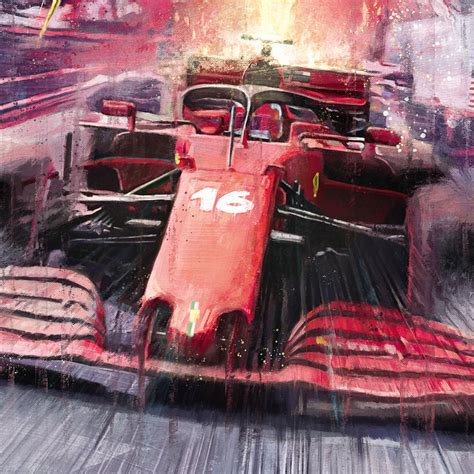 Charles Leclerc Scuderia Ferrari Formula 1 Wall Art Rari Etsy