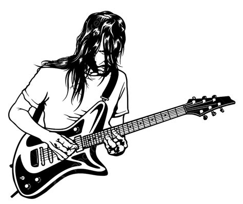 Rock Guitarist Vector Design Images The Rock Guitarist Plays Solo