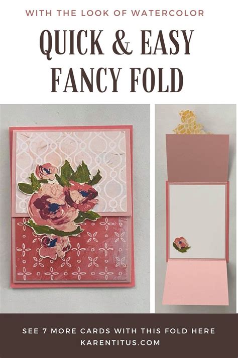 The Card Template And Step By Step Instructions For This Fancy Fold