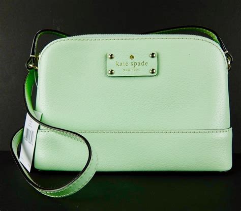 Kate Spade Hanna Wellesley Crossbody Bag Mint Green Leather Crossbody Bag Green Leather