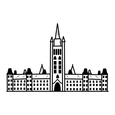 Parliament Hill. Attraction of city of Ottawa. National symbol of