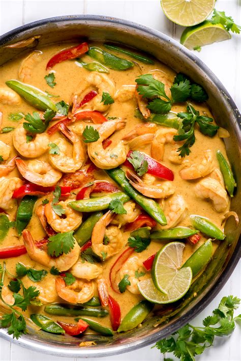 Thai Coconut Curry Shrimp Garnish And Glaze