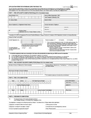 Fillable Online APPLICATION FORM FOR INTERBANK GIRO FOR One