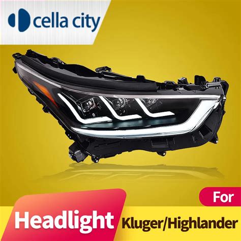 Headlight Assembly For Toyota Highlander Crown Kluger 2022 Led Drl Led Dual Beam Lens Led Lens