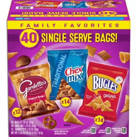 General Mills Bugles Chexmix And Gardetto Variety Pack 40 Count 1 Unit Kroger