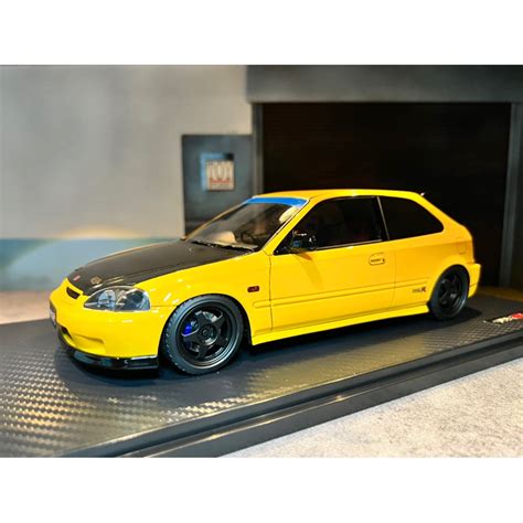 Ignition Model IG2676 1 18 Honda Civic EK9 Type R Yellow Shopee