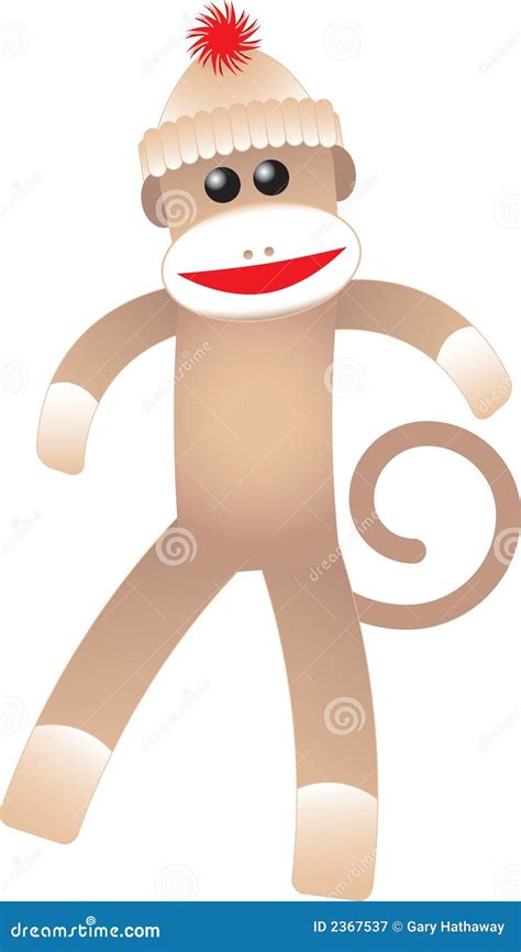 Happy Sock Monkey stock vector. Illustration of monkey - 2367537