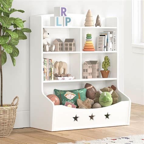 Gaomon Kids Bookshelf 9 Cubby Toy Storage Organizer White