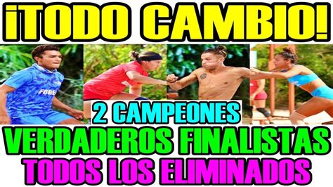 SPOILERS FILTRAN FINALISTAS TODOS LOS ELIMINADOS CAMPEONES AZULES