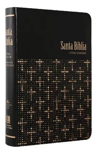 Biblia Rvr Mediana Letra Grande Pasta S Mil Piel Negra Cuotas Sin