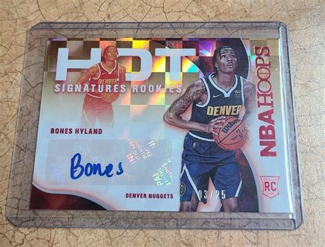 2021 22 Panini Hoops Bones Hyland Hot Signatures Rookie Auto 3 25 Rare