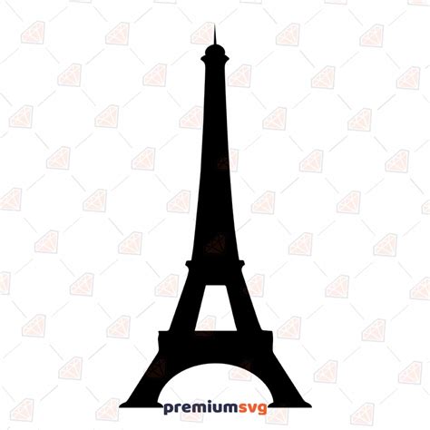 Basic Eiffel Tower Silhouette SVG PremiumSVG