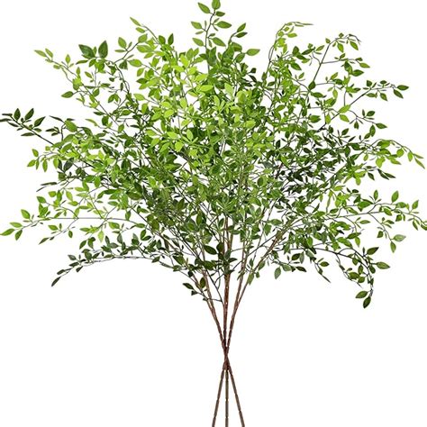 Amazon Vershin 3Pcs Artificial Plant Leaves 43 3 Inch Nandina Faux