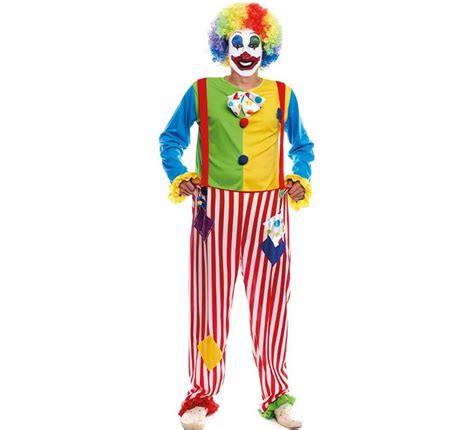 Costume Da Clown Arcobaleno A Righe Per Uomo