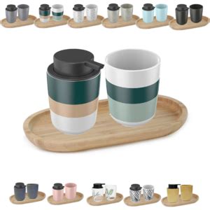 Kit Conjunto Banheiro Lavabo Pe As Bandeja Oval Dispenser