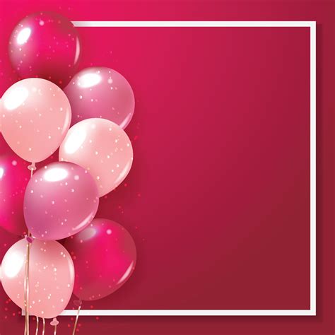 Pink Balloons with Gradation Pink Background 47467757 Vector Art at ...