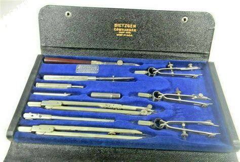 Vintage Dietzgen Commander Drafting Tools Instrument Set