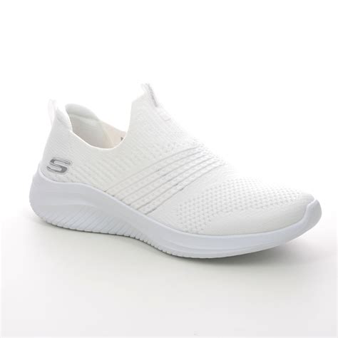 Skechers Ultra Flex 30 Wht White Womens Trainers 149855