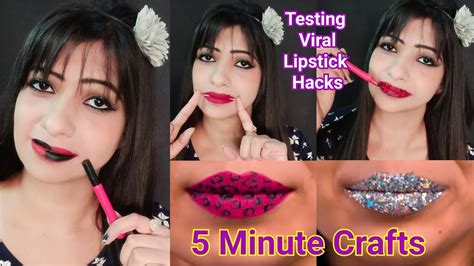 Testing Out Weird Lipstick And Makeup Hacks From 5 Minute Crafts