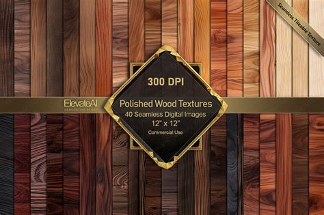 Printable Seamless Polished Wood Textures Digital Smooth Wood Etsy