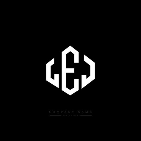 diseño de logotipo de letra lej con forma de polígono. diseño de ...