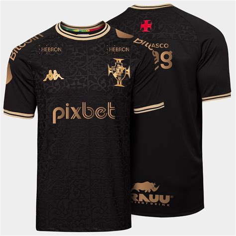 Camisa Vasco Goleiro Iii Stadium Kappa Masculina Preta