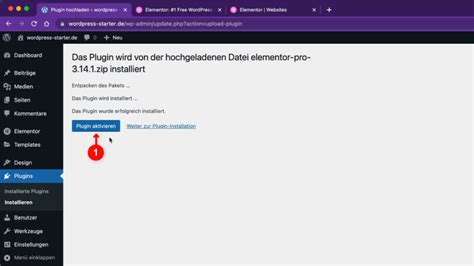 Elementor Elementor Pro Installieren Und Aktivieren Elementor Deutsch