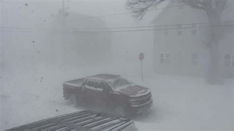 Watch Blizzard Causes White Out Conditions In Buffalo New York