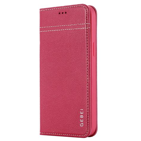 Gebei Top Grain Leather Horizontal Flip Protective Case With Holder