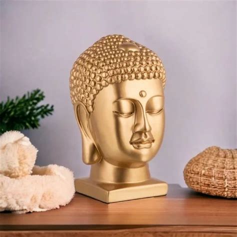 Golden Resin Buddha Head Statue At Rs 650 New Delhi ID 2853564267762