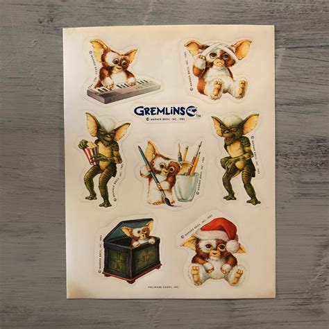 Vintage S Gremlins Stickers S Grimlins Gizmo Etsy