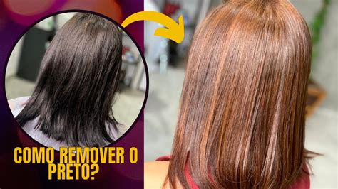 Como Remover Colora O Preta Do Cabelo Do Preto Ao Ruivo R Pido E