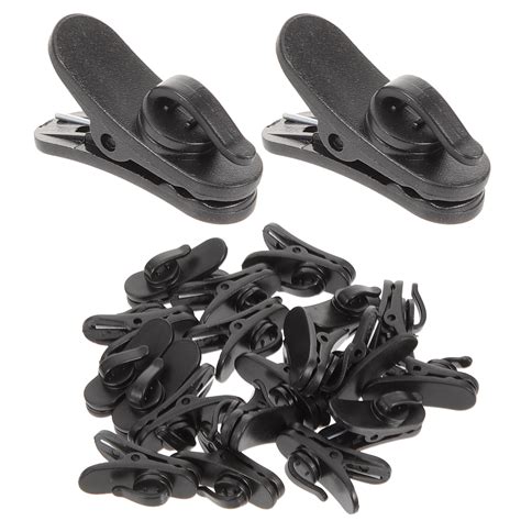 TOXMENT 20Pcs Lapel Mic Clips Plastic Lavalier Wire Clips Plastic