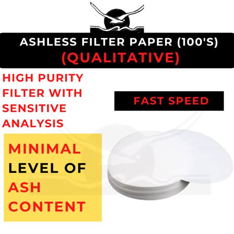 Ashless Filter Paper Qualitative Analysis Pcs Fast Speed For Lab