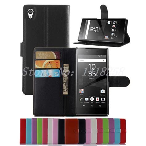 Luxury Pu Leather Flip Case For Sony Xperia Z5 Premium E6833 E6853 E6883 Wallet Stand Leather