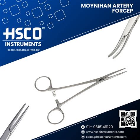 Stainless Steel Hsco Moynihan Artery Forcep At Rs Piece In