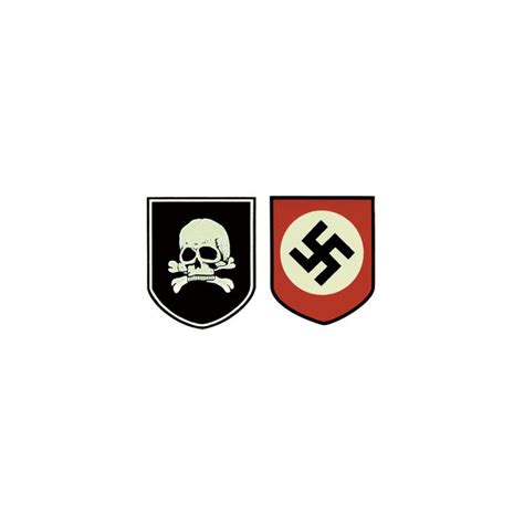 GERMAN SS DEATH'S HEAD HELMET DECALS - WARSTUFF.COM