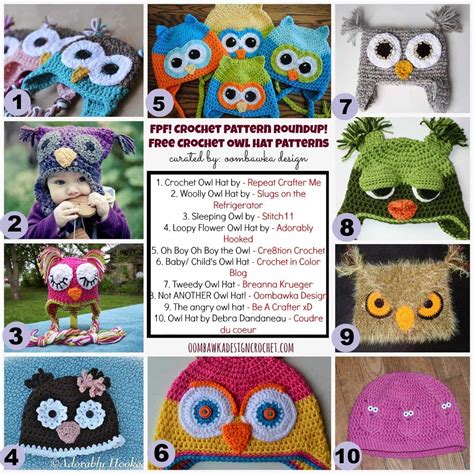 Crochet Owl Hat Pattern