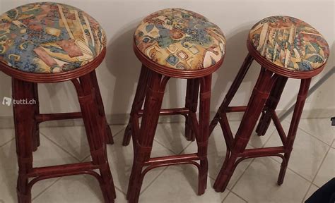 Lot De 3 Tabourets De Bar En Rotin Set Aus 3 Barhockern Aus Im Kanton