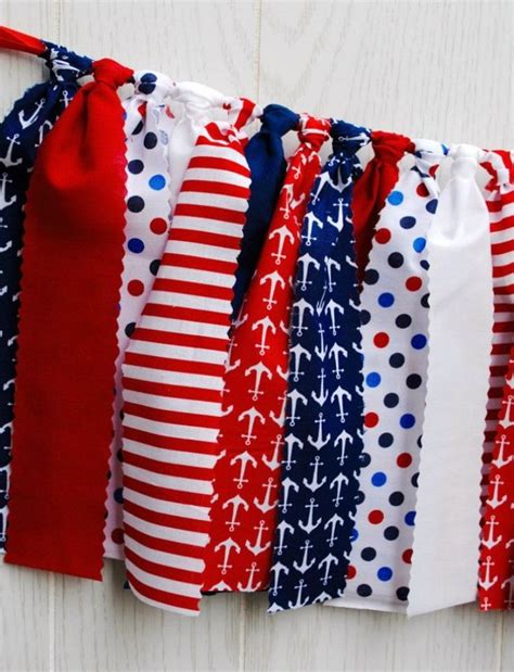 Nautical Fabric Bunting Free Shipping Fabric Bunting Fabric