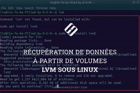 R Cup Ration De Donn Es Partir De Volumes Lvm Sous Linux