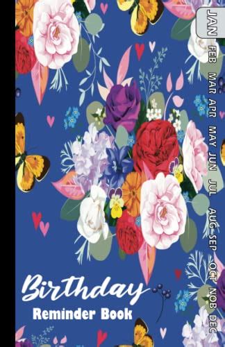 Birthday Reminder Book A5 Medium Notebook Organizer For Recording Of