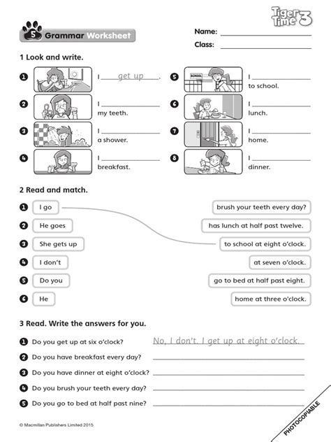 Tiger Time 3 U5 Grammar Pdf Pdf