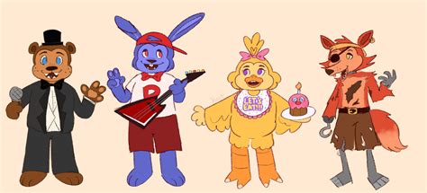 Fnaf 1 Animatronics By Sillygirlmeow On Deviantart